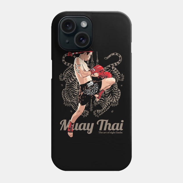 Muay Thai Kick Boxing Phone Case by KewaleeTee