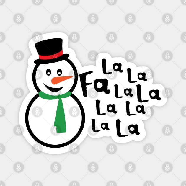 La la la snowman Magnet by Peach Lily Rainbow