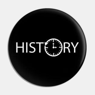 History artistic typographic logo design Pin