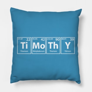 Timothy (Ti-Mo-Th-Y) Periodic Elements Spelling Pillow