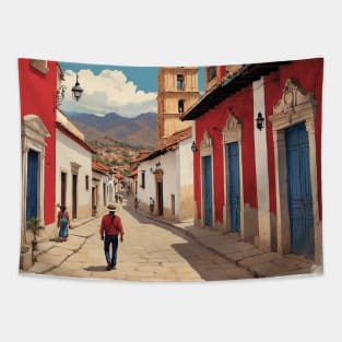 San Cristobal Mexico Vintage Poster Tourism Tapestry