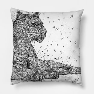 PANTHER pencil portrait .1 Pillow