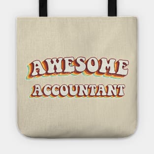 Awesome Accountant - Groovy Retro 70s Style Tote