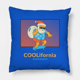 Merry Christmas Coolifornia Adventure Pillow