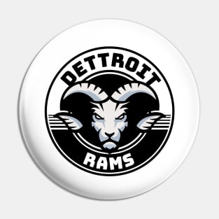 Detroit Rams Black Pin