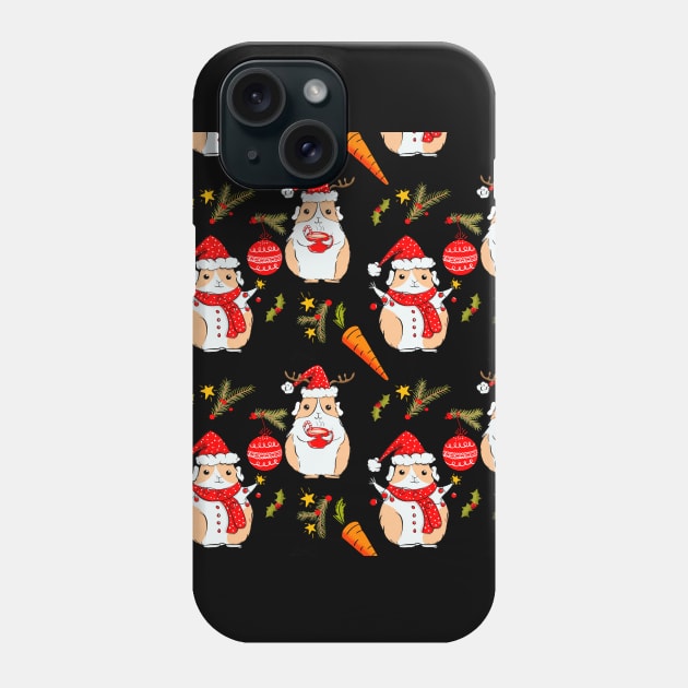 Guinea pigs Christmas Party Phone Case by The Arty Apples