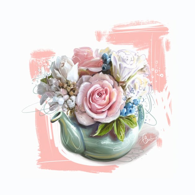 Bouquet in a teapot by Alla