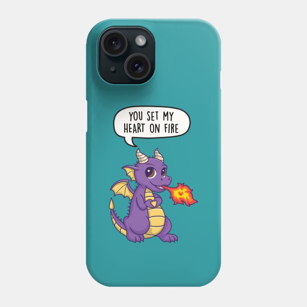 You set my heart on fire - dragon pun Phone Case by LEFD Designs