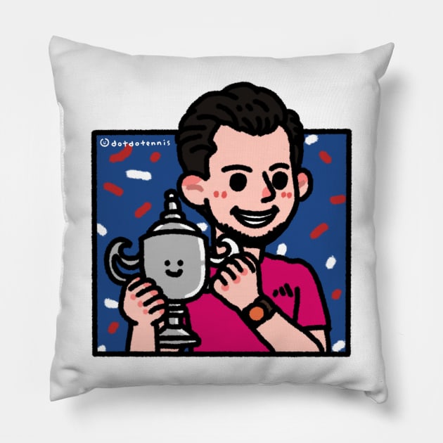 Domi Thiem winning US OPEN 2020 Pillow by dotbyedot