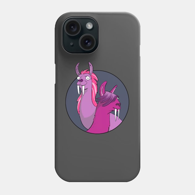 Saber-toothed llama Phone Case by ctupa