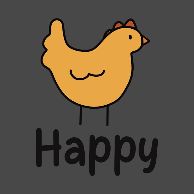 Happy Cartoon Chicken by SkullFern