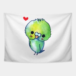 watercolor cute budgie parakeet Tapestry