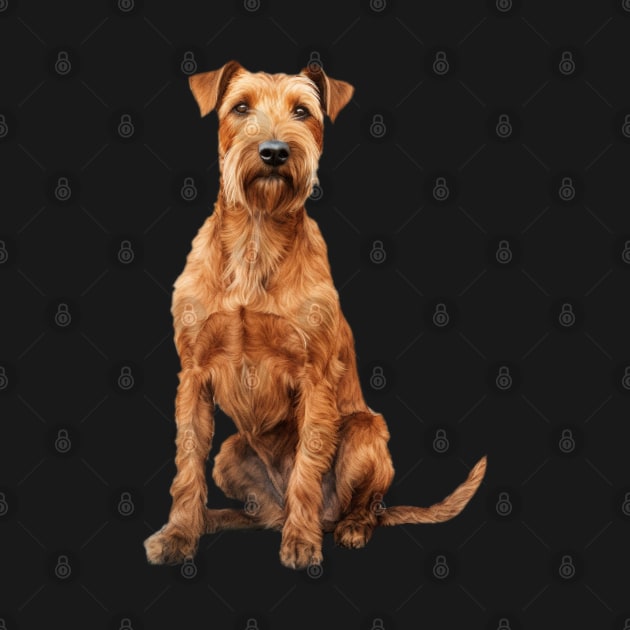 Irish Terrier by DavidBriotArt