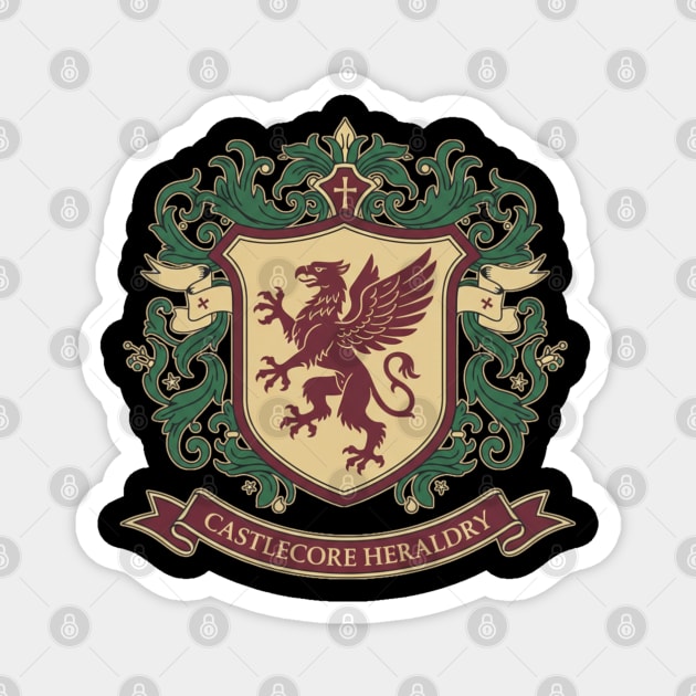Castlecore Heraldry Griffin Crest Magnet by Stylecombinator