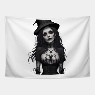 Gothic witch with hat Tapestry