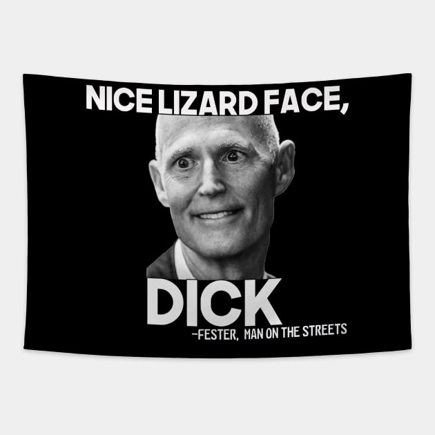 Fester Man on the Streets - Lizard People Tapestry by WhenTheUniverseSpeaks