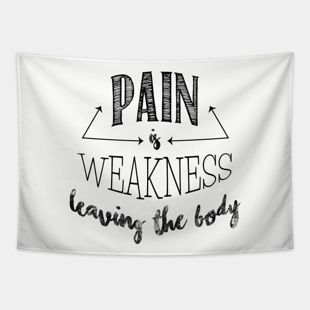 Pain is Weakness Tapestry by PeaceLoveandWeightLoss