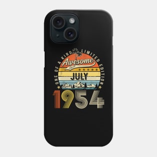 Awesome Since July 1954 Vintage 69th Birthday Phone Case