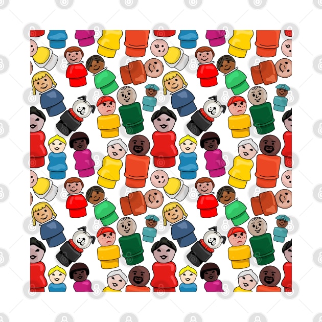 Little Round People All-Over Print by Slightly Unhinged