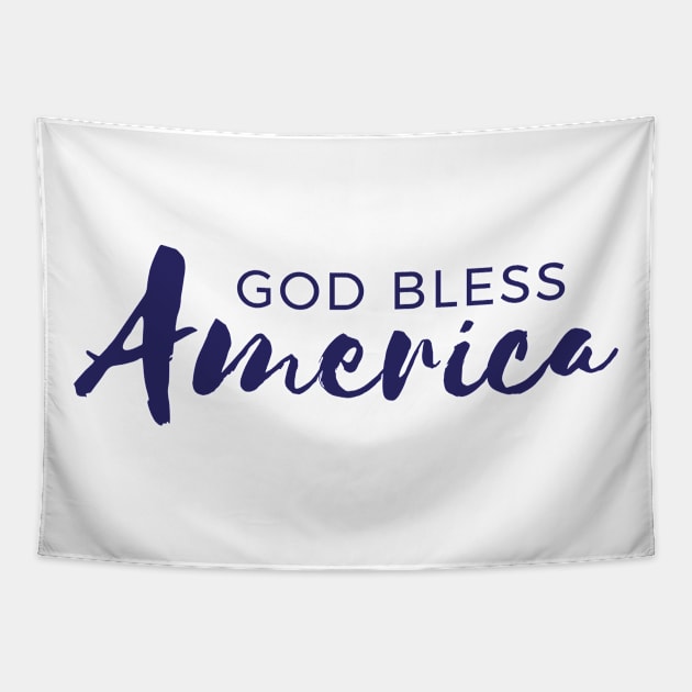 God Bless America Independence Day 4th Of July Tapestry by silentboy