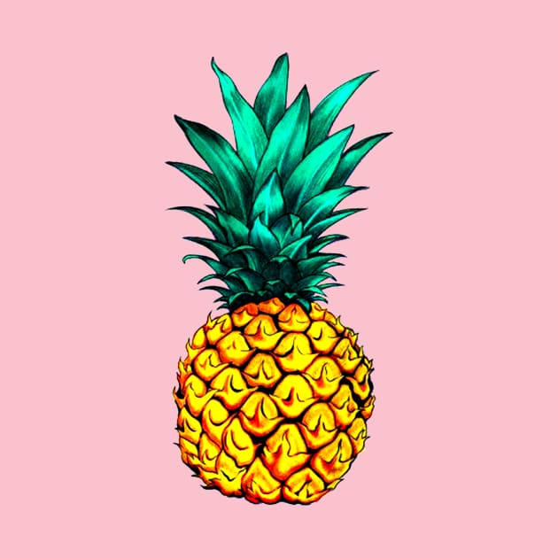 Pineapple Funny Hipster Fan Art by TerBurch
