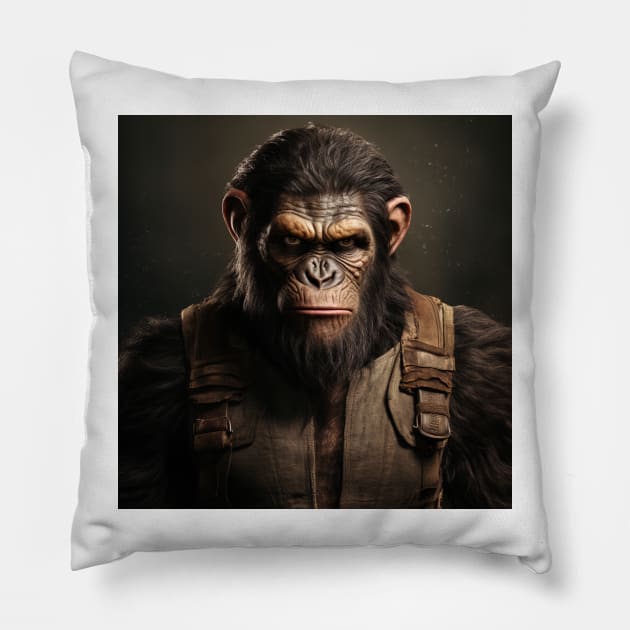 Apes Together Strong 4 Pillow by AstroRisq
