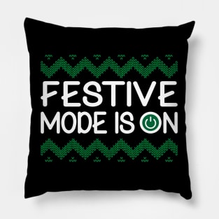 Festive Mode Is On-Merry Christmas T-Shirt Pillow