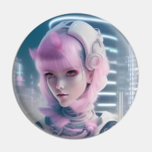 cyber  girl developer anime Pin