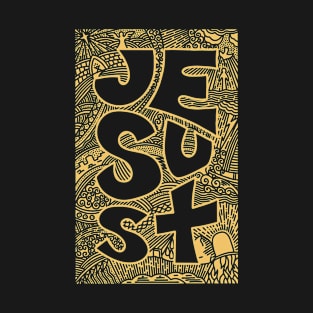 Christian typography and illustration of the word "Jesus" T-Shirt