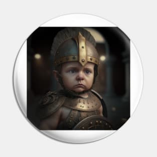 A Cute Gladiator Baby Pin