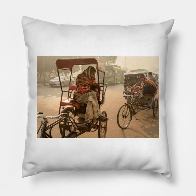 Pedicabs 02 Pillow by fotoWerner