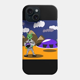 Flying saucer. Rocket. UFO. Ufology. The truth is out there. Phone Case