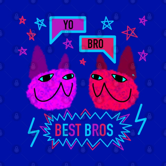 Fuzzy Cats Best Bros by chowlet