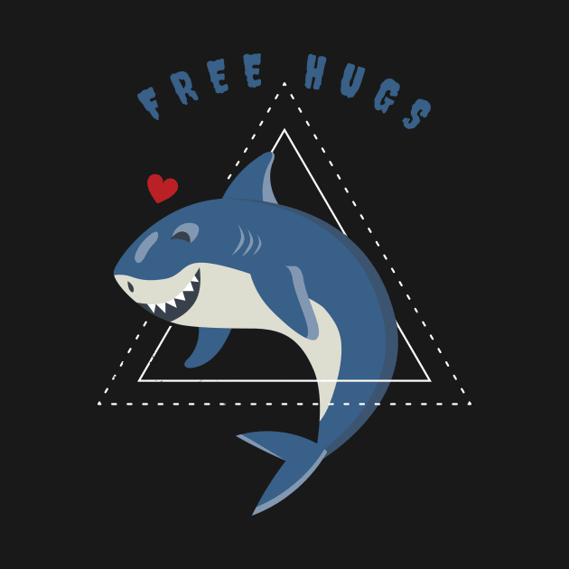 Free Hugs Shark - Perfect Gift for Who loves sharks by yassinebd