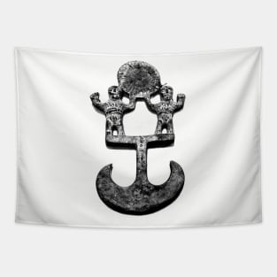 Inca Anchor Tribal Statue Tapestry