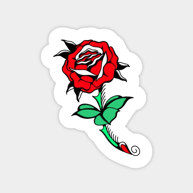 Traditional Rose Magnet by heretix.designs