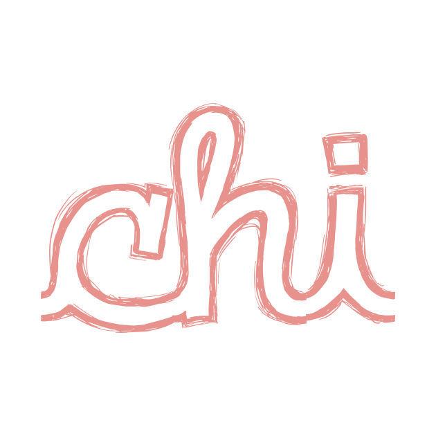 Chi Cursive Greek Letter by Rosemogo