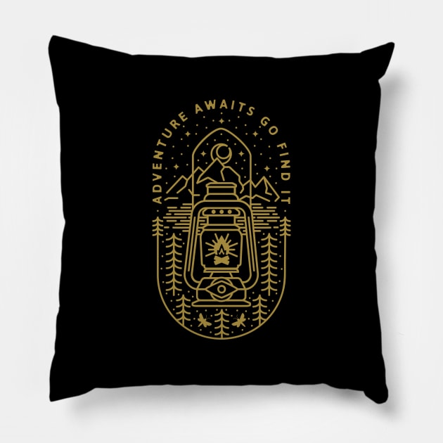 Adventure Awaits Pillow by RAD