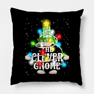 The Clever Gnome Christmas Matching Family Shirt Pillow