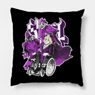 Funny Ghost Dark Purple Pillow