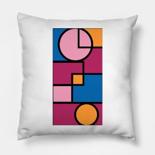 Piet Mondrian Style Geometric Pattern, Simple, Classic and Elegant Pillow