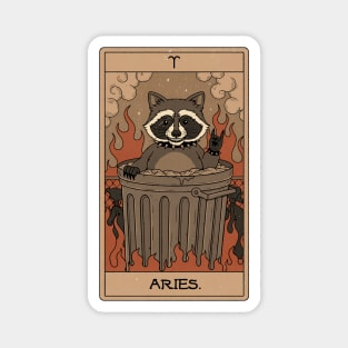 Aries Raccoon Magnet