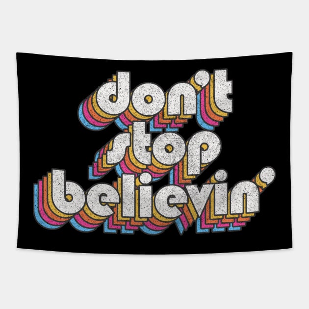 Don't Stop Believin' ///// Lyrics Typography Design Tapestry by DankFutura