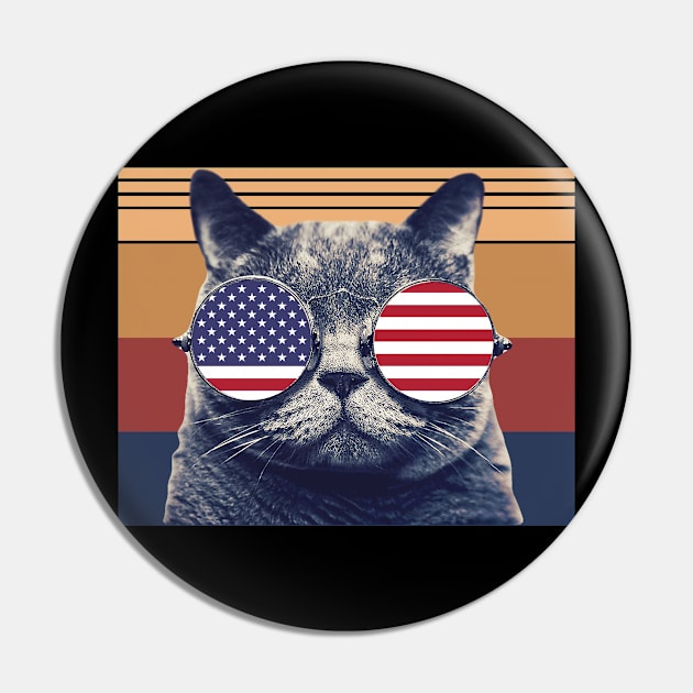 Ameowica America - Independence Day Pin by MaydenArt