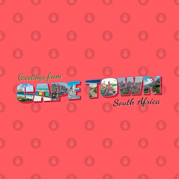 Greetings from Cape Town in South Africa Vintage style retro souvenir by DesignerPropo