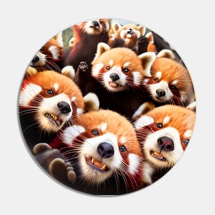 Red Panda Lesser Wild Nature Funny Happy Humor Photo Selfie Pin