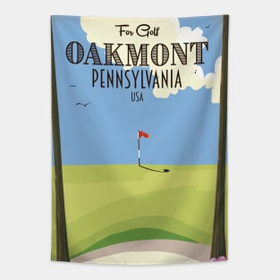 Oakmont Pennsylvania Golf Poster Tapestry