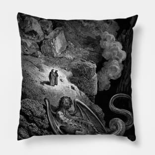 High Resolution Gustave Doré Illustration The Monster Geryon Pillow