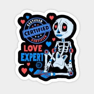 Certified Love Expert Skeleton Magnet