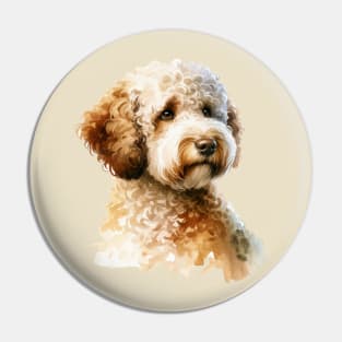 Lagotto Romagnolo Watercolor - Beautiful Dog Pin